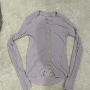 Free People Button Up Henley Top